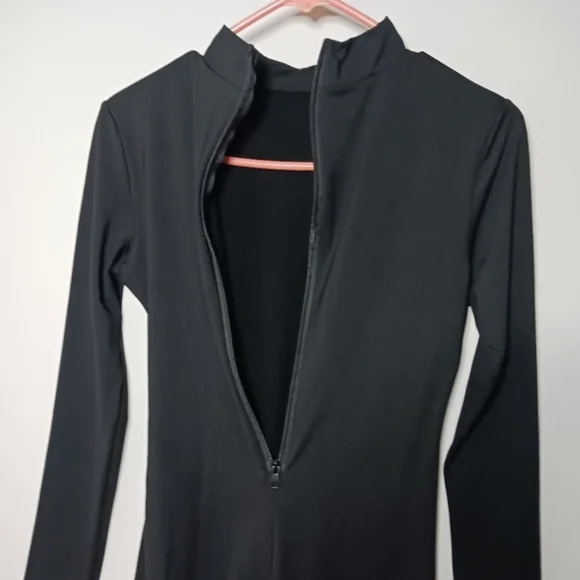 Women's One Piece Jumpsuit Long Sleeve High Neck Bodycon Tight Full length - Picture 9 of 10